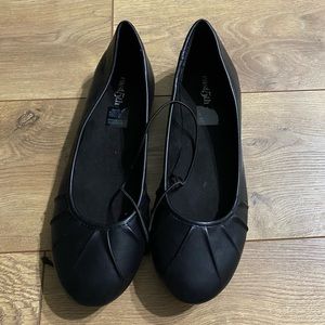 Black Flats. Never worn, with tag.